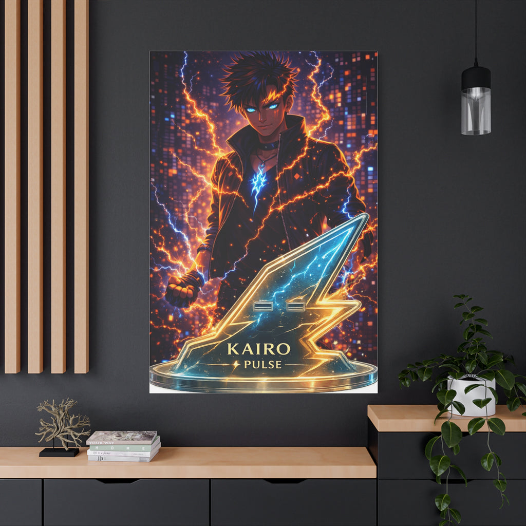 Kairo Pulse Lightning Anime Inspired Matte Canvas Art