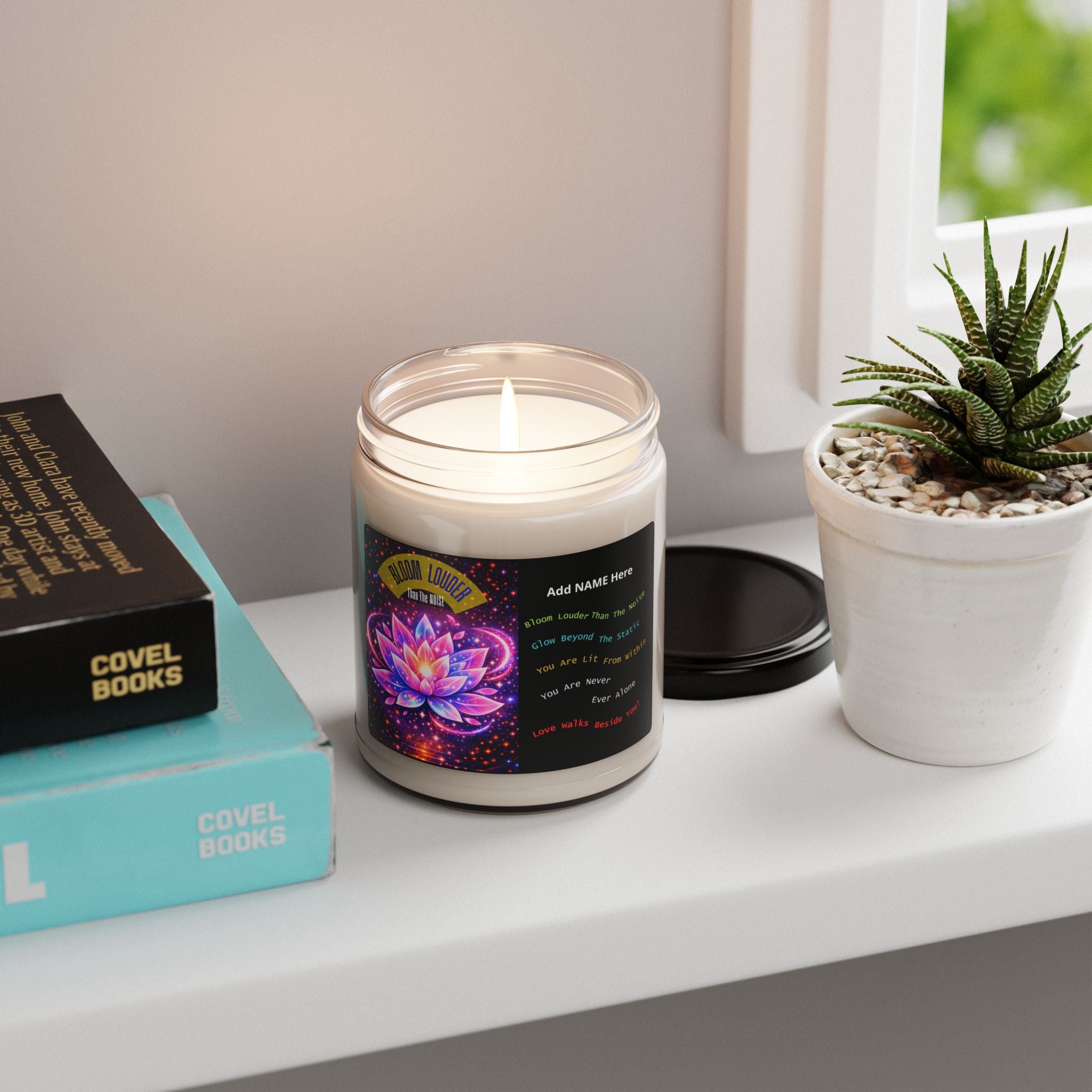 Bloom Louder Than The Noise Meditation Soy Candle  (Personalize Name)