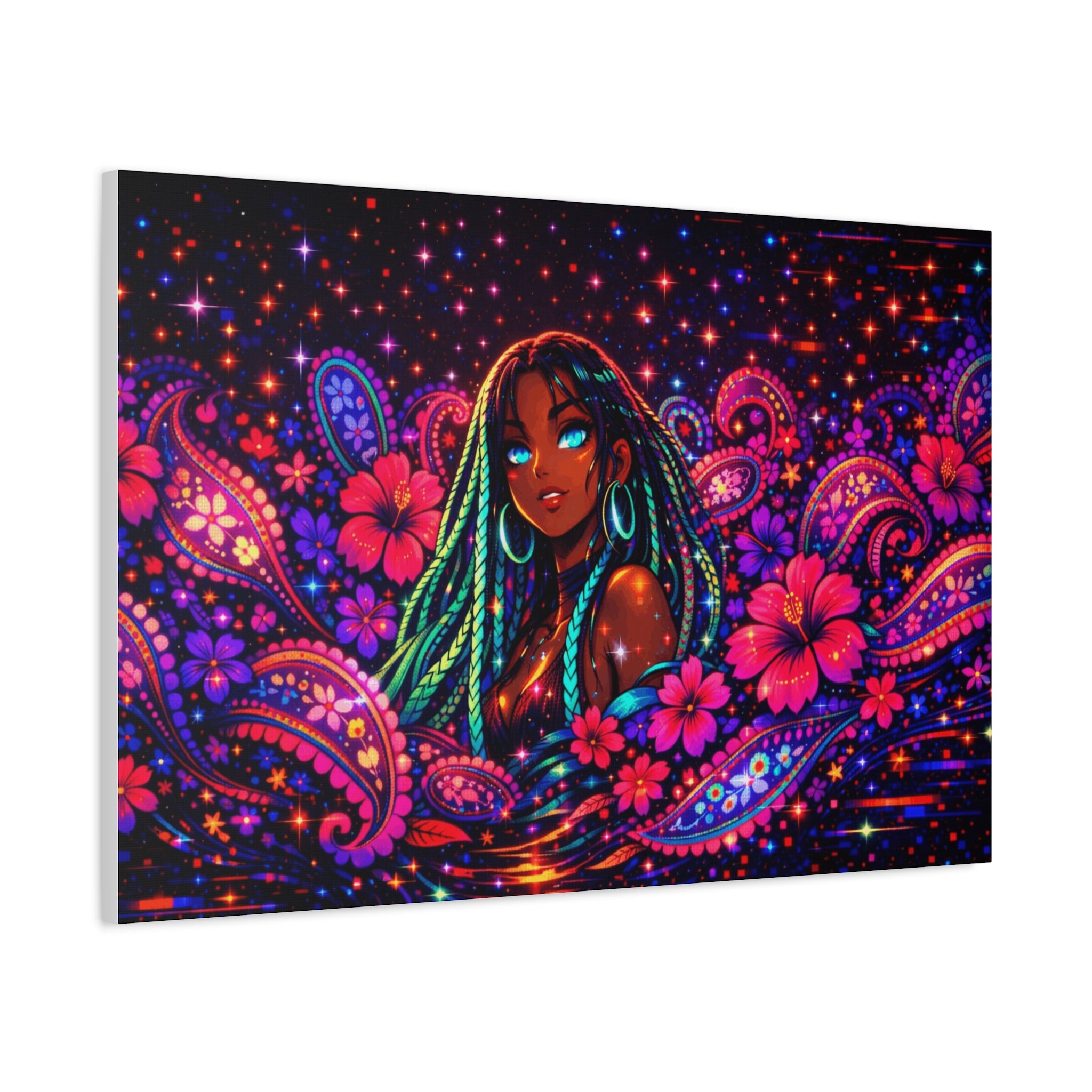 Dream in Pixels Canvas Print — NeonVerse Wall Art