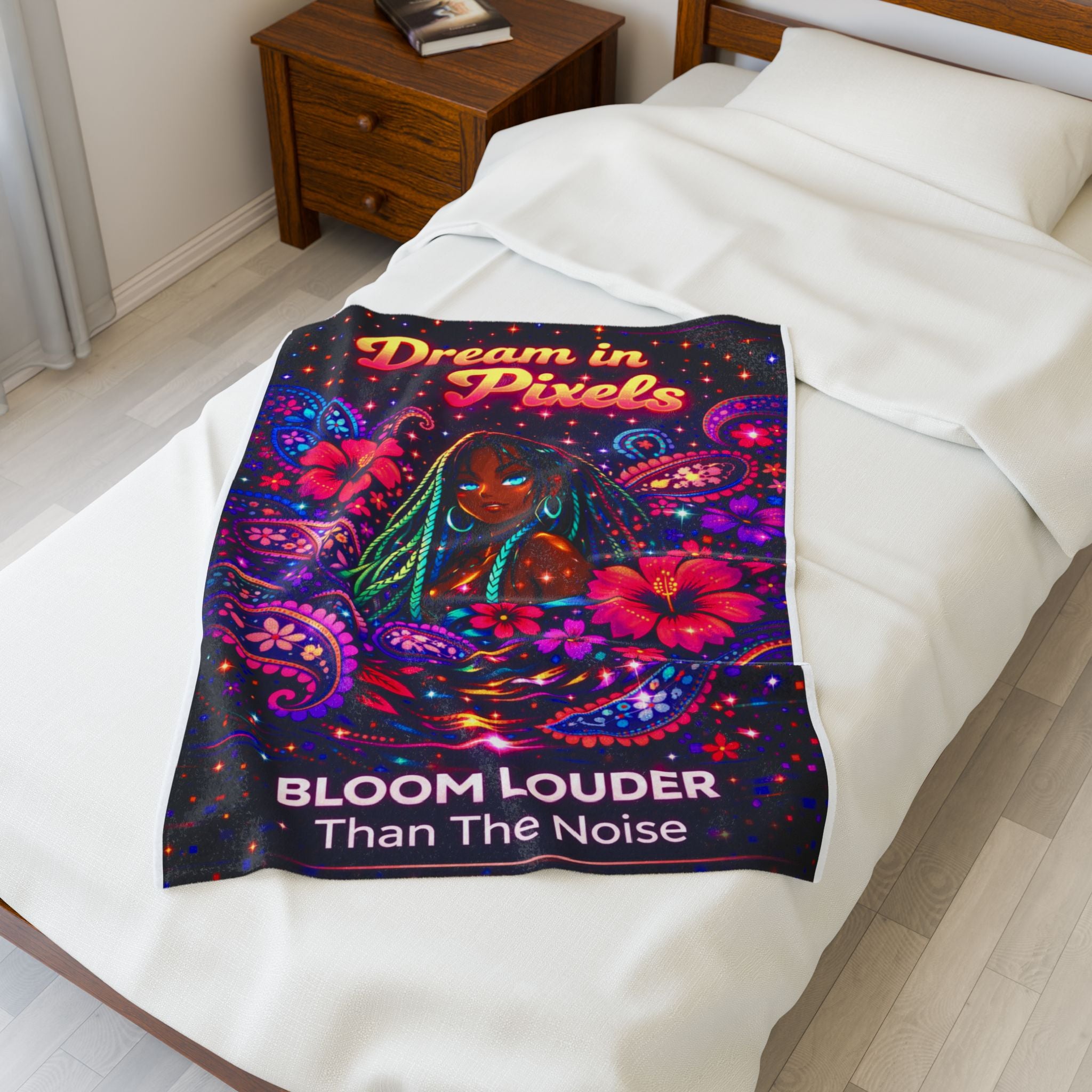 Bloom Louder Than The Noise Velveteen Plush Blanket — Throw