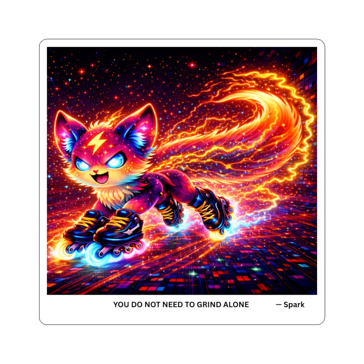 Spark Pass Sticker — Grind Alone | Neonverse Companion