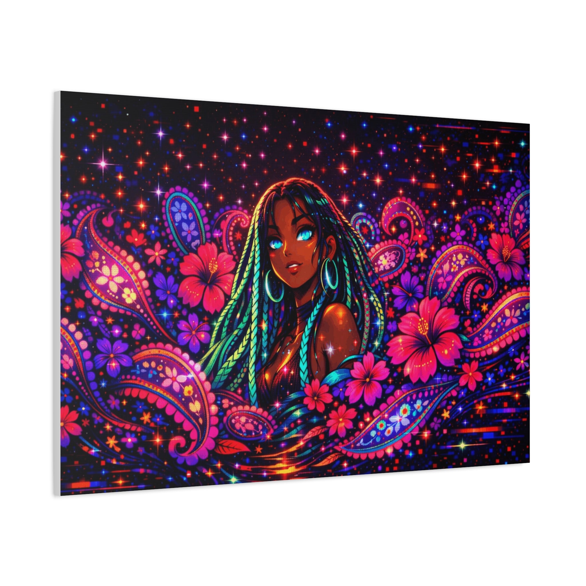 Dream in Pixels Canvas Print — NeonVerse Wall Art